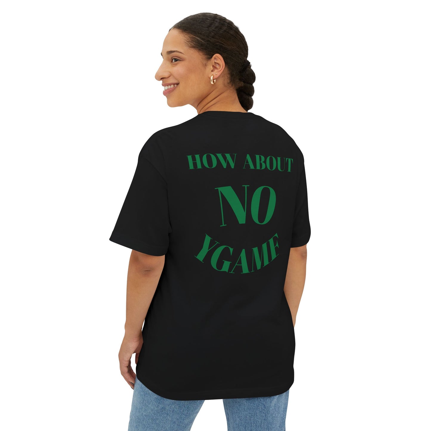 Motivational Oversized Tee - "Give Up? How About No!"